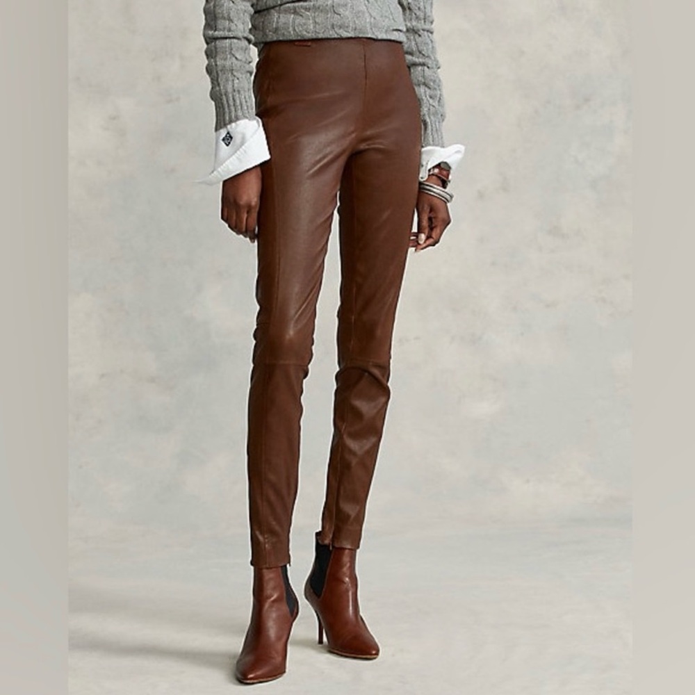 Ralph Lauren The Lambskin Side-Zip Pant 2